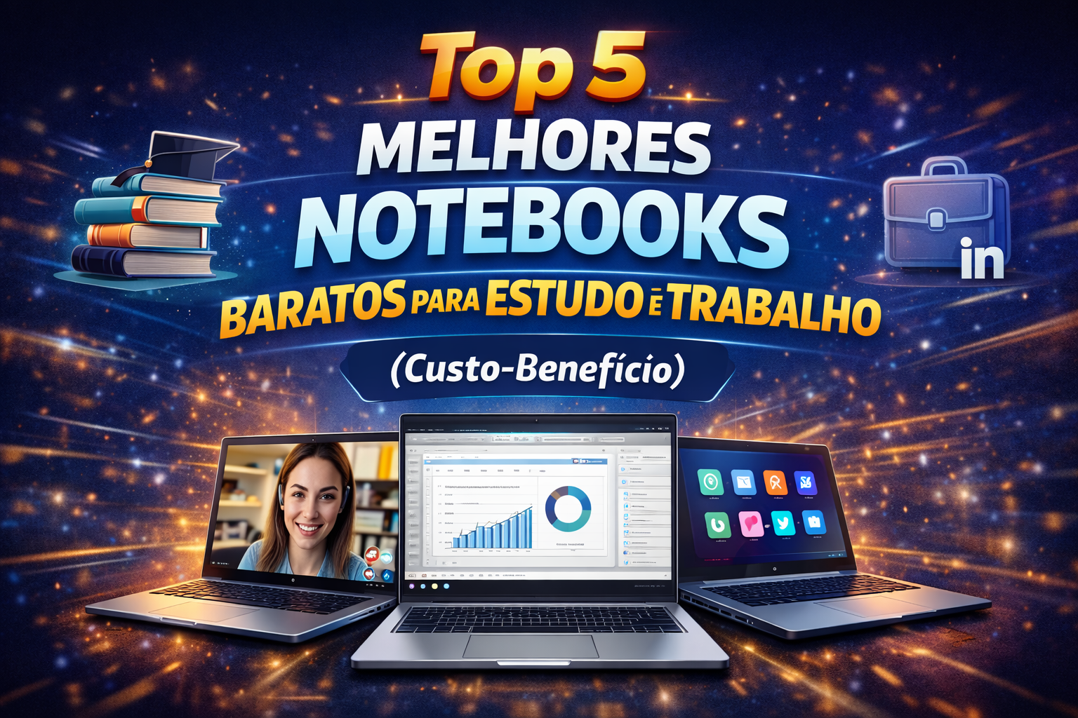 Top 5 Melhores Notebooks Baratos para Estudo e Trabalho em 2026 (Custo ...